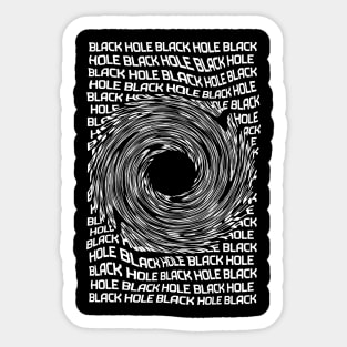 Black hole typography Sticker